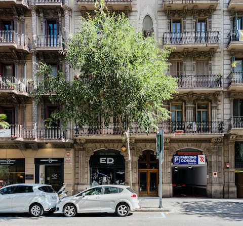 The beautiful building facade