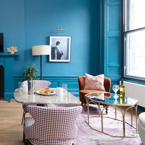 Spend slow evenings at home or wander to a local restaurant