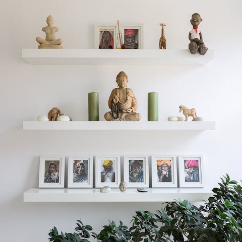 Admire your host's worldly photography