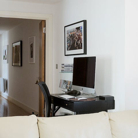 Finish up some work at the dedicated desk space
