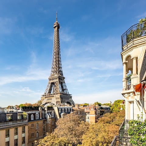 Admire the views of the city's most iconic landmark from this home