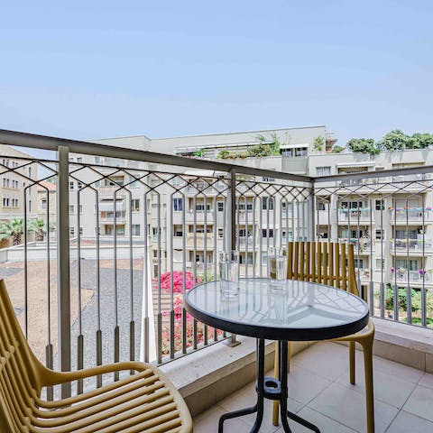 Chill on the balcony with a glass of arak in the warm evenings