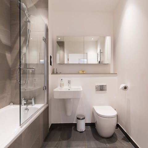 spacious bathroom
