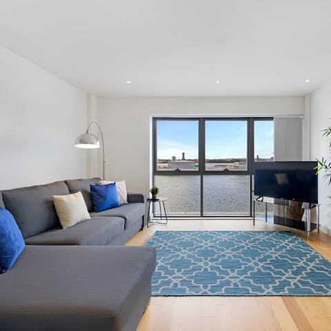 Kick-back in the living space after a busy day of exploring