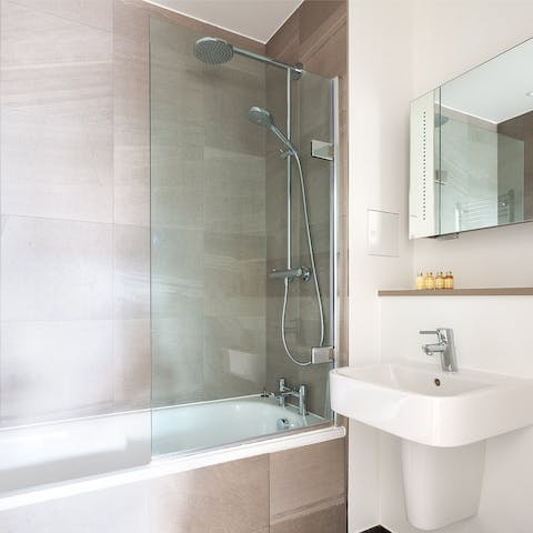 spacious bathroom
