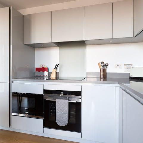 sleek and modern kitchen