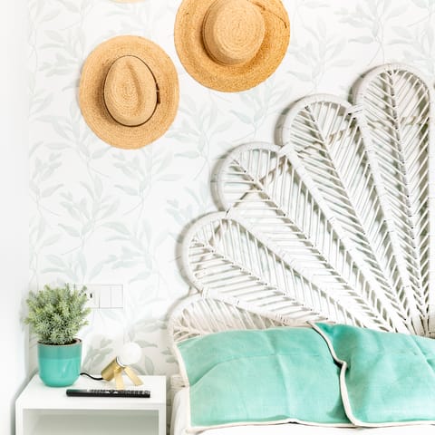 A decorative headboard