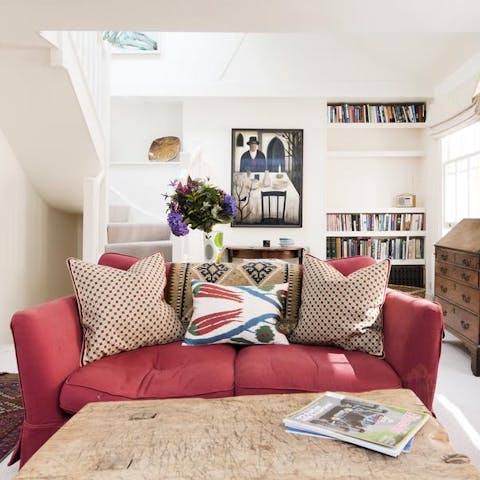 Relax on the sofa after a busy day exploring London