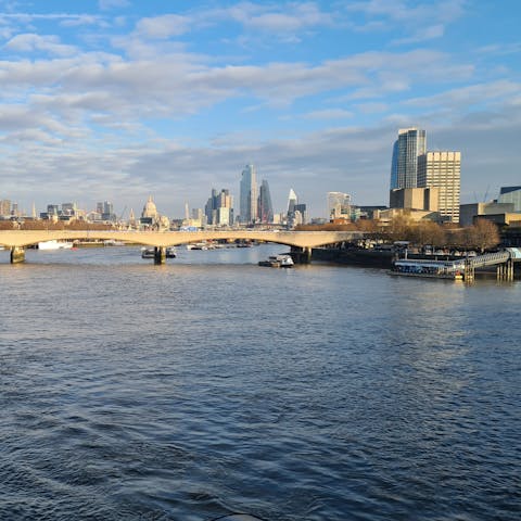 Go for a stroll along the River Thames – it's a fifteen-minute walk away