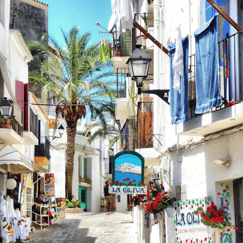 Spend the day in Ibiza Town, ten minutes away by car