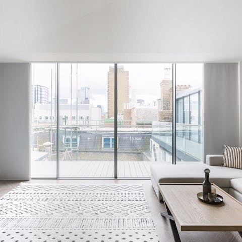 floor-to-ceiling glass doors