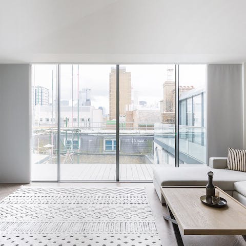 floor-to-ceiling glass doors