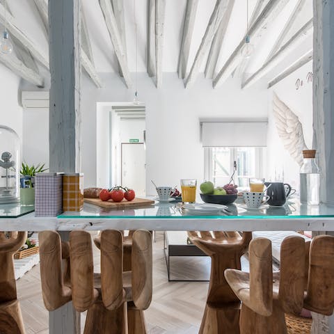 Be in safe hands while eating dinner on the unique seats