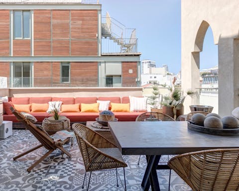 The huge terrace for alfresco dining