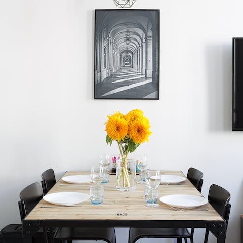 Stylish dining table