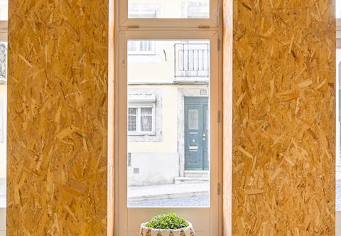 Admire the simple yet effective chipboard accents