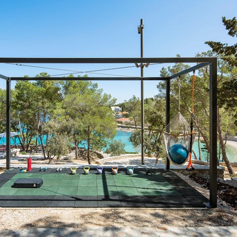 Energise your stay with a workout in the outdoor gym