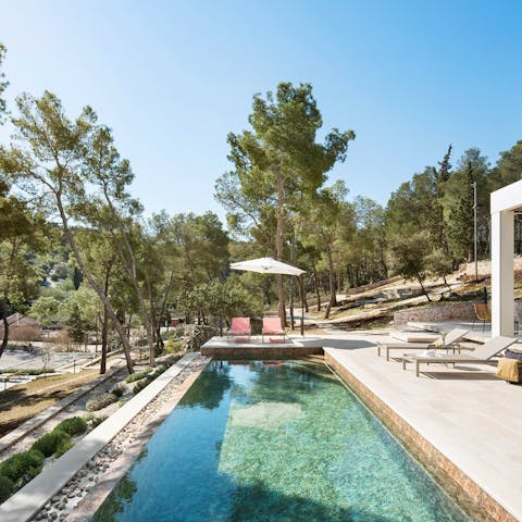 Spend blissful days by the pool or head to the nearest beaches