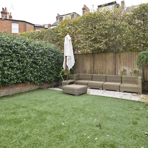 Enjoy the private garden – it's the perfect spot for a tipple on summer evenings