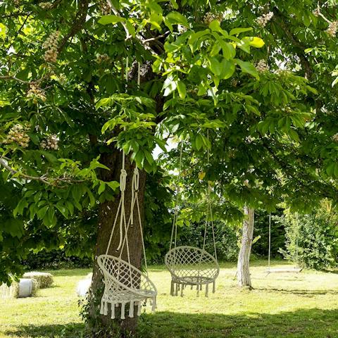 Enjoy the peace of the lush gardens – there's a pool to cool off in