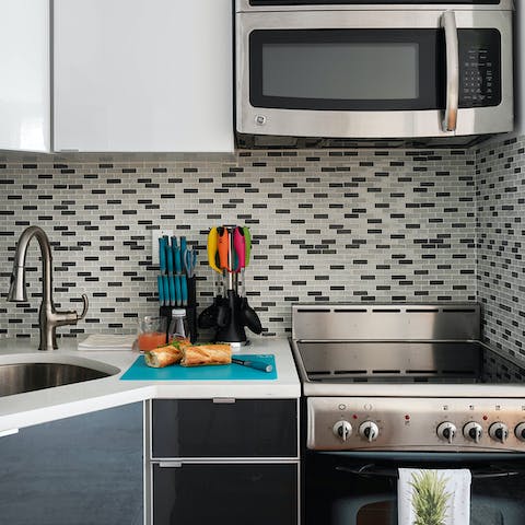 A modern kitchenette