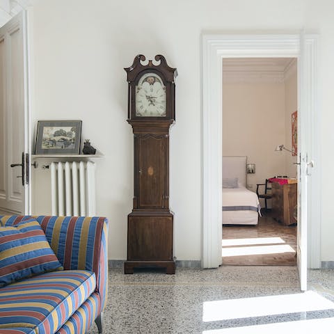 The stately grandfather clock