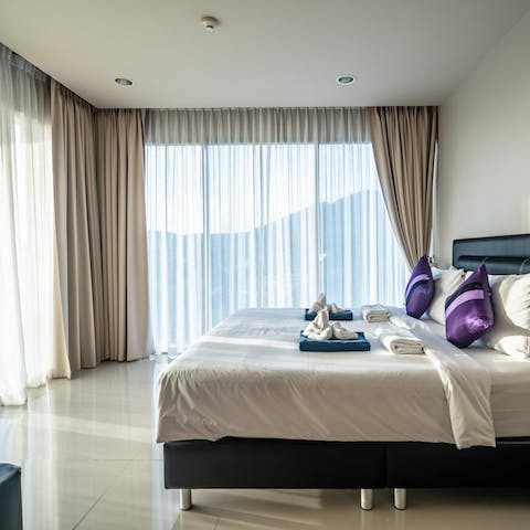 Open up your windows and start your day admiring the panoramic views