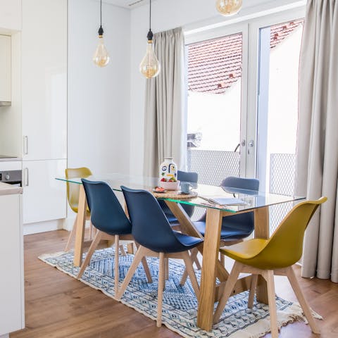 A luminous dining area