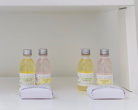 The stylish toiletries