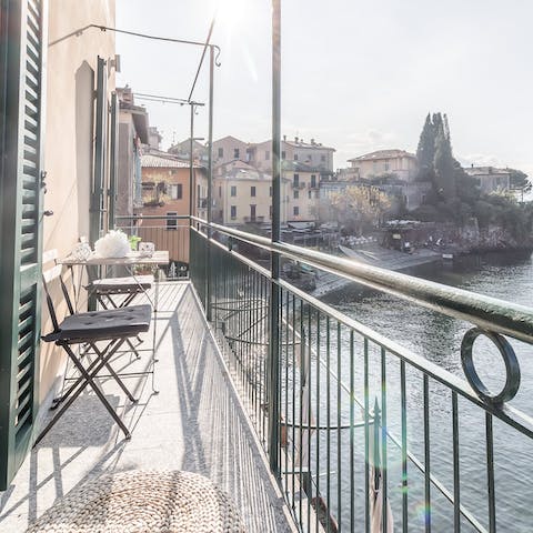 Admire the beautiful views while relaxing on the balcony