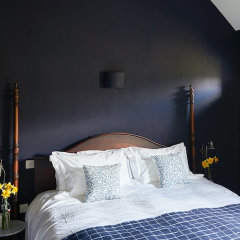 Snuggle up in the 300-count bedsheets—the same you'll find in the Dorchester Hotel