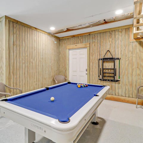 Unwind with family fun and competition in the games room