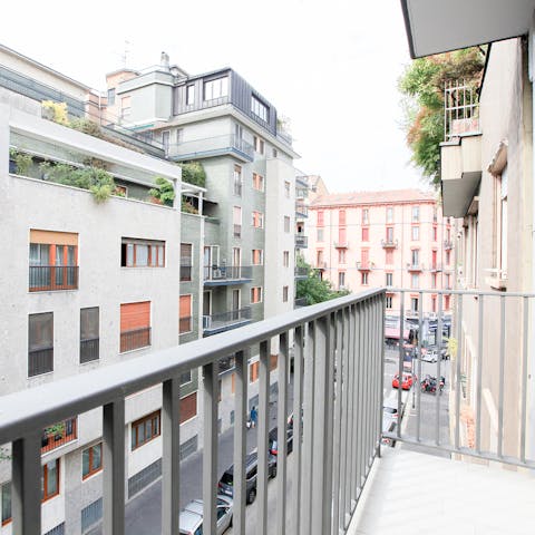 The small private balcony