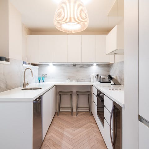 The newly renovated kitchen