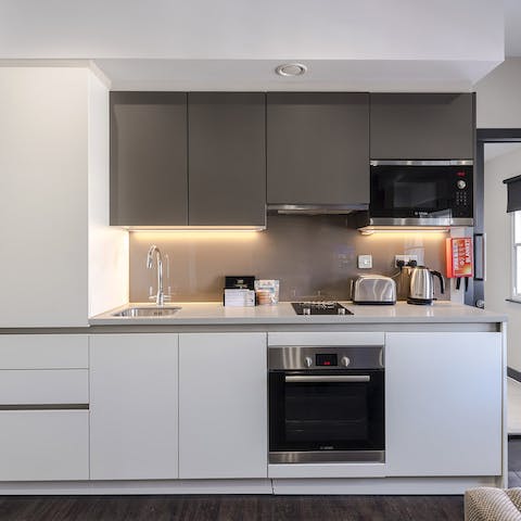 A modern kitchenette