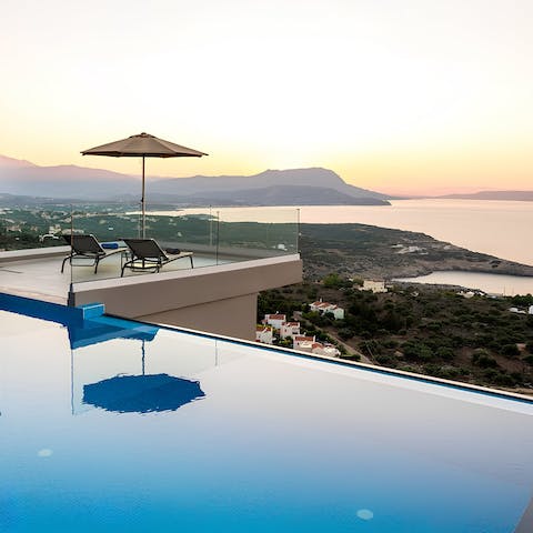 Admire the sea vistas from the infinity pool