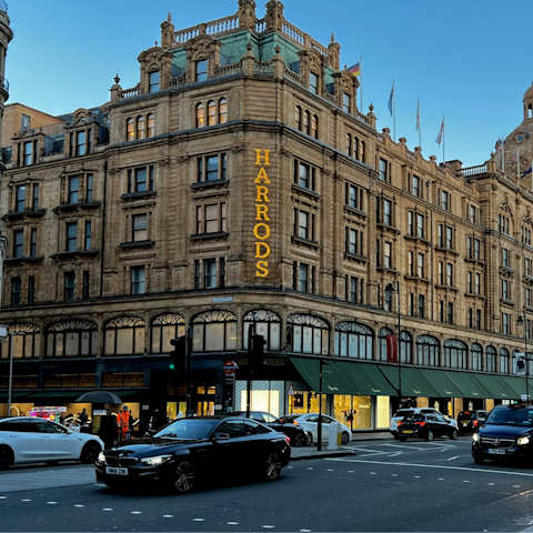 Start your London adventure with a stroll to iconic Harrods