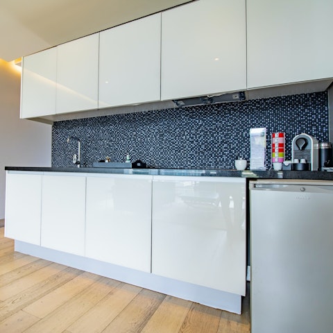 Cook at home in the smartly-appointed kitchen