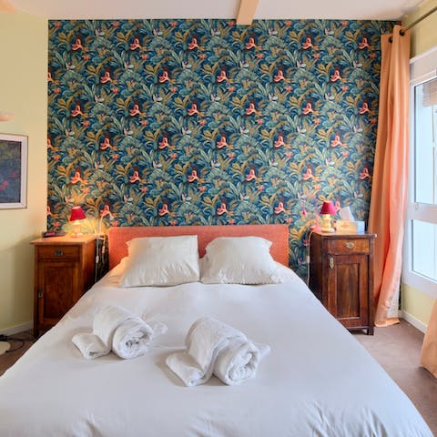 Get a restful night of sleep in the charming bedrooms