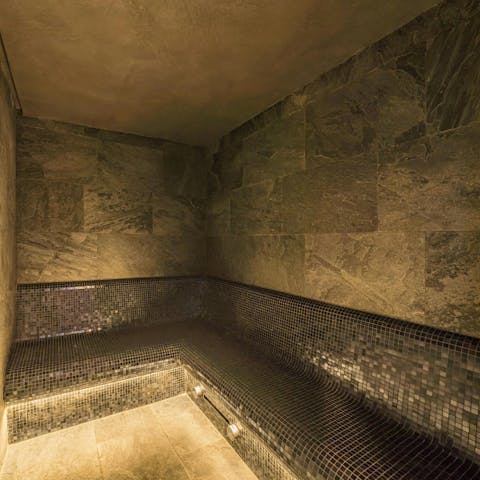 Recharge body and mind in the private sauna