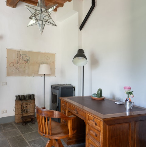 Retreat to the study to journal, draw or just enjoy some quiet time