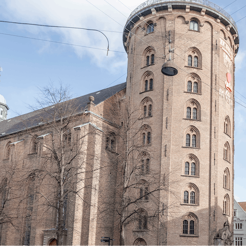 Visit historical sights like the Rundetaarn - only an eight minute walk away