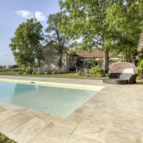 Enjoy the heated salt-water pool