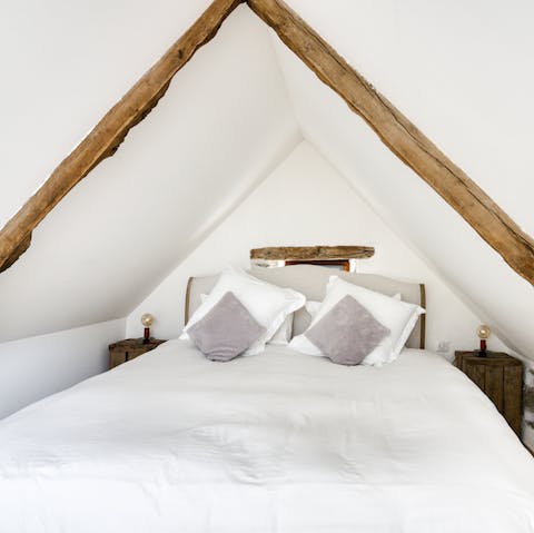 The original wooden beams