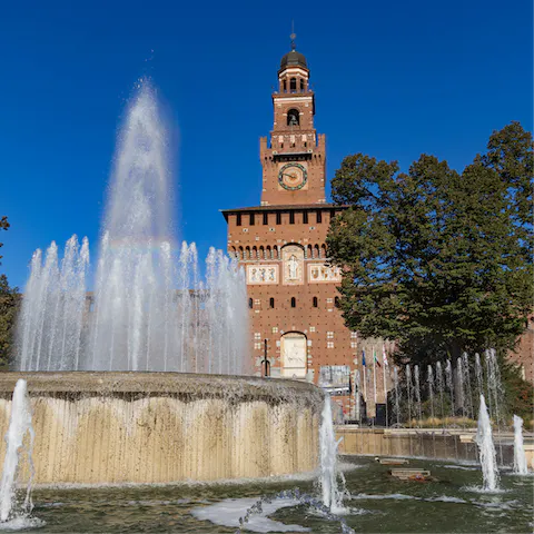 Take the fifteen-minute stroll to Sforzesco Castle and peruse the fine art collection