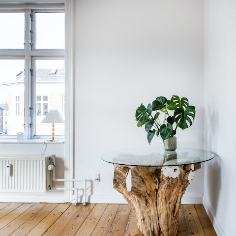 This gorgeous side table