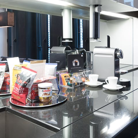 fully stocked kitchen spaces