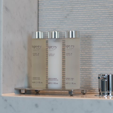 All luxury toiletries