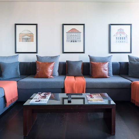 plentiful lounging space in the communal area