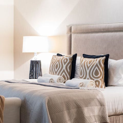 The luxurious bedrooms